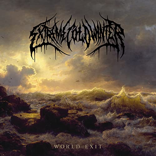 CD cover for “Extreme Cold Winter - World Exit” with stormy seascape.