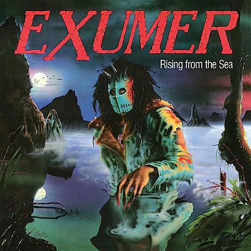 Album cover: zombie-like figure rising from misty water under a moon.