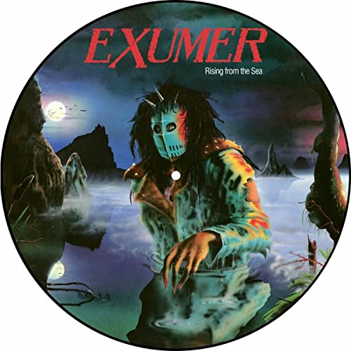 Exumer Rising from the Sea vinyl picture disc featuring a masked figure in water.