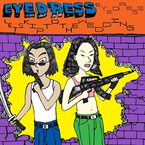 Album cover for Eyedress’ “Let’s Skip To The Wedding” featuring illustrated figures.