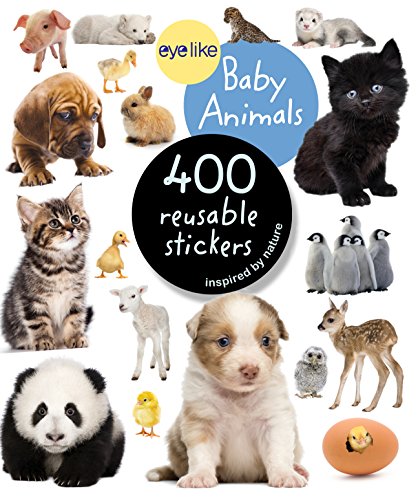 Collage of baby animal photographs for a sticker book.