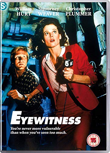 DVD cover for Eyewitness featuring William Hurt and Sigourney Weaver in a dark setting.