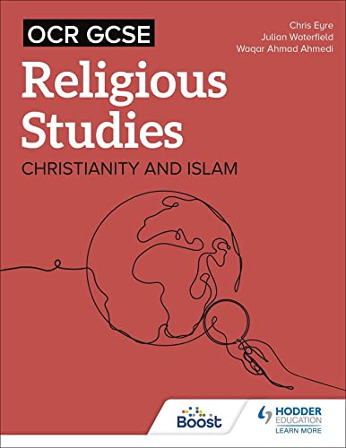 Textbook cover for OCR GCSE Religious Studies, featuring a world map.