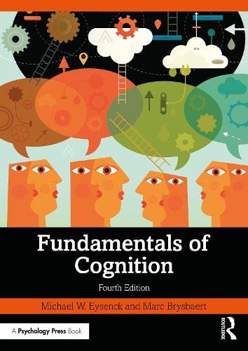 Book cover: "Fundamentals of Cognition," fourth edition, with illustrated heads and gears.