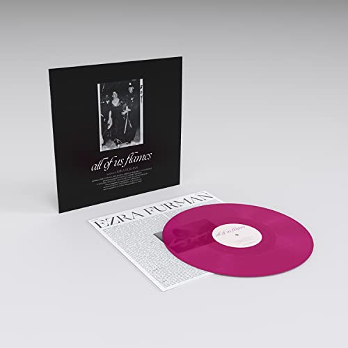 Violet vinyl record and album cover for Ezra Furman’s “All Of Us Flames.”