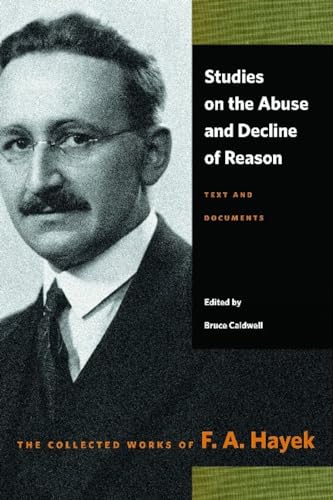 Book cover featuring a portrait of F.A. Hayek and title text.