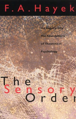 Book cover: “The Sensory Order” by F.A. Hayek, abstract design.