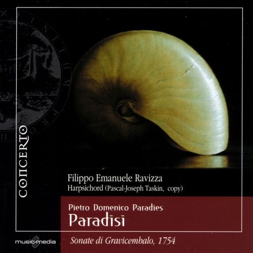 CD cover: nautilus shell, musical score fragment, and text details.