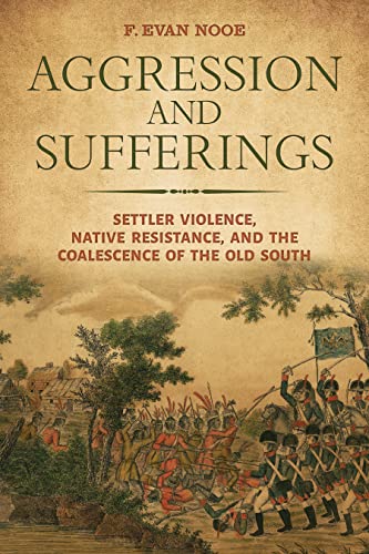 Book cover depicting a historical battle scene with text: "Aggression and Sufferings.
