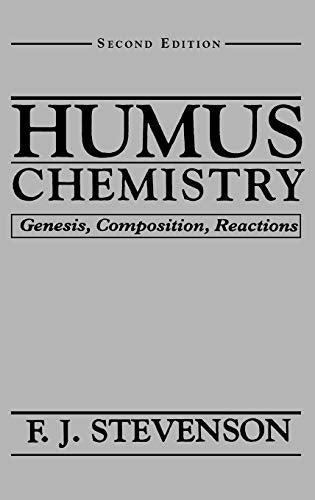 Gray book cover with bold black text: "Humus Chemistry: Genesis" by F.J. Stevenson.