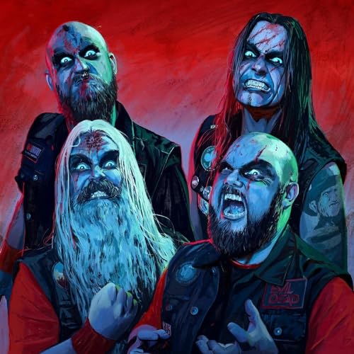 Four menacing figures with pale skin and intense expressions, album art.