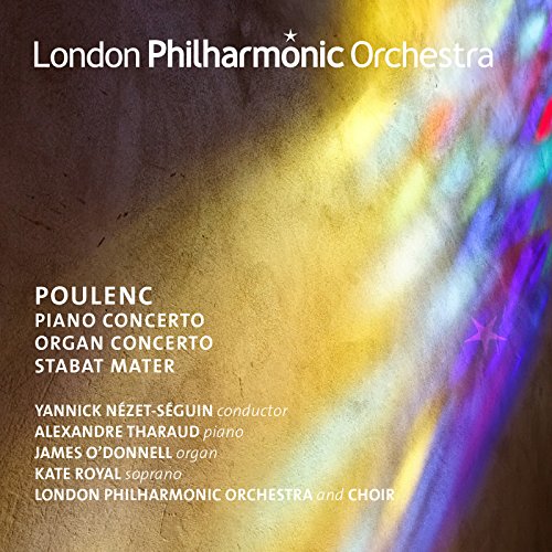 CD cover for Poulenc’s Piano & Organ Concertos and Stabat Mater.