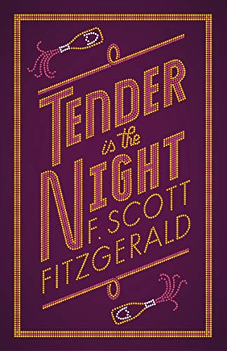 Book cover for “Tender is the Night” by F. Scott Fitzgerald, purple background.