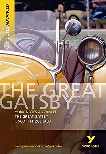 Cover of “The Great Gatsby” York Notes Advanced edition with a vintage car.