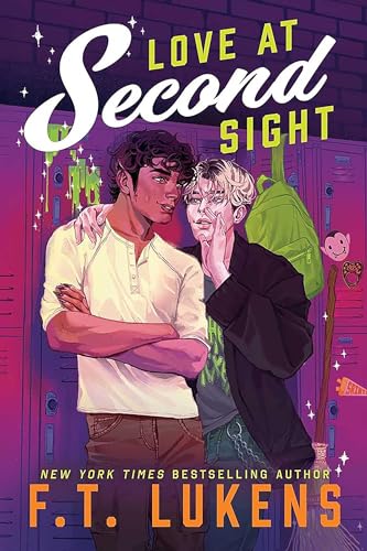 Two young men stand in front of school lockers on a book cover.