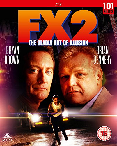 Blu-ray cover for F/X 2 featuring Bryan Brown and Brian Dennehy.