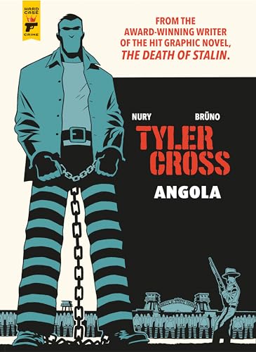 Comic book cover: tall man in handcuffs, striped pants, prison background.