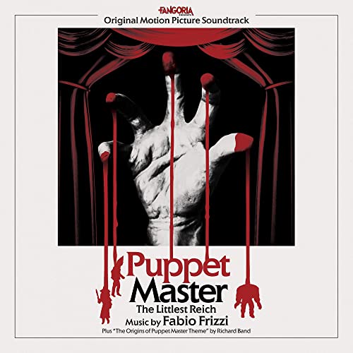 Vinyl album cover for "Puppet Master: The Littlest Reich" with a hand and strings.