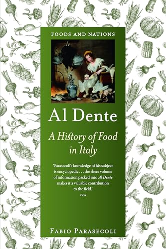 Book cover: “Al Dente: A History of Food in Italy” with vintage imagery.