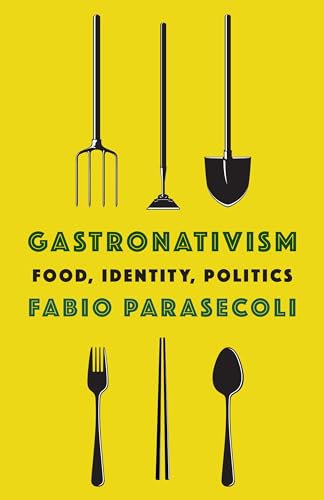 Book cover: “Gastronativism” with farming tools and cutlery illustrations.