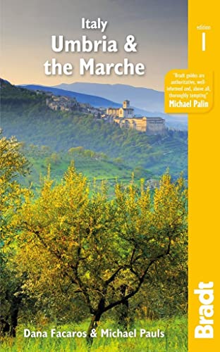 Book cover for Italy: Umbria & the Marche showing a hillside town and olive trees.
