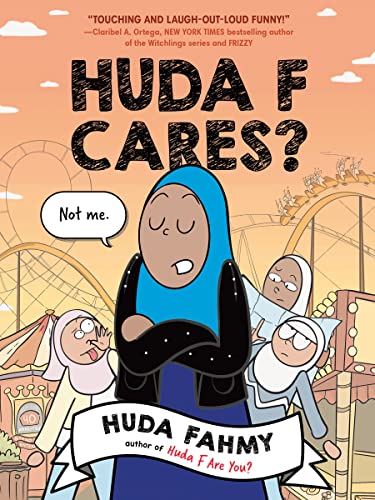 Book cover: "Huda F Cares" featuring a young girl in a hijab at a carnival.