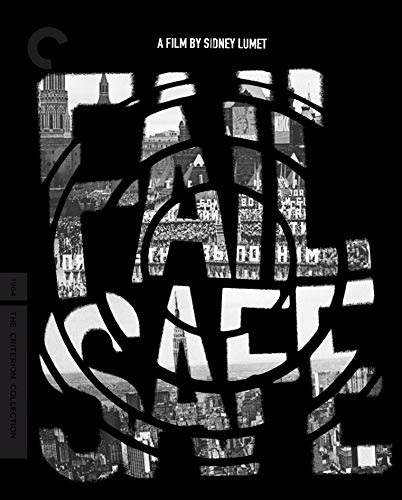 Black and white movie poster for "Fail Safe" with city skyline imagery.