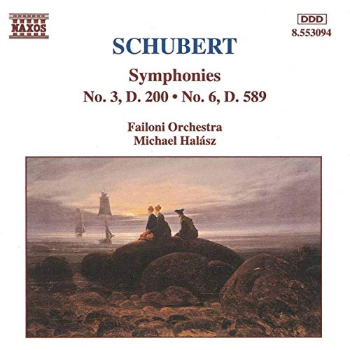 CD cover for Failoni’s Schubert symphonies with a coastal painting.
