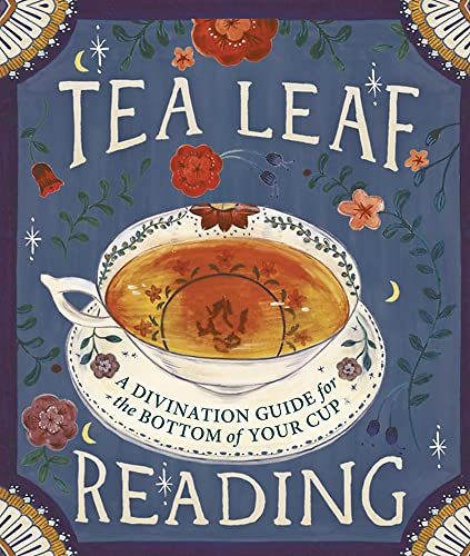Book cover: teacup with tea leaves, floral decorations, and title text.