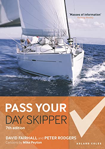 Book cover: sailing yacht on blue water, text "Pass Your Day Skipper".