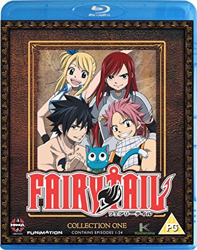 Blu-ray case for "Fairy Tail: Collection 1" featuring four anime characters.