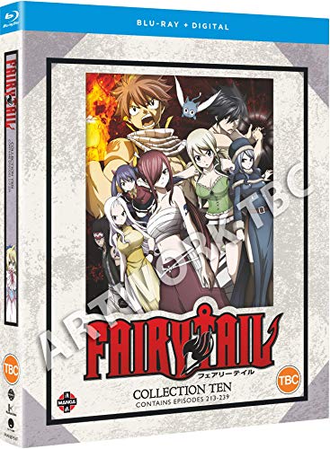 Fairy Tail Collection 10 Blu-ray case featuring an ensemble of anime characters.