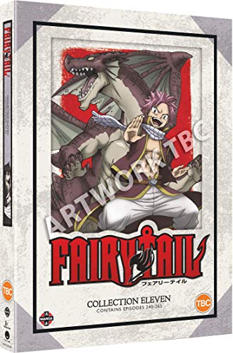 DVD cover for "Fairy Tail Collection 11" featuring Natsu and a dragon.