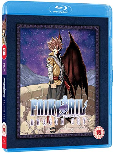 Blu-ray case for "Fairy Tail - Dragon Cry" featuring anime character artwork.