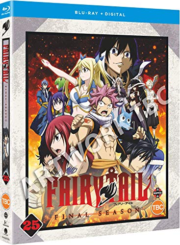 Blu-ray case for "Fairy Tail Final Season - Part 25" with anime characters.