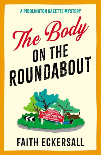 Book cover: "The Body on the Roundabout" with roundabout illustration.