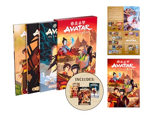 Red boxed set featuring characters from Avatar: The Last Airbender.