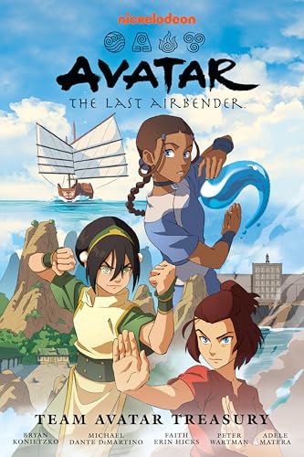 Cover of "Avatar: The Last Airbender" omnibus featuring Aang, Katara, and Toph.
