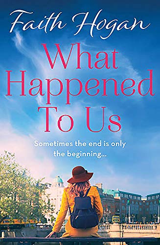 Book cover: woman with backpack looking at a city skyline.