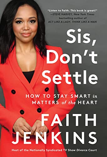 Book cover featuring Faith Jenkins in a red blazer against a grey background.