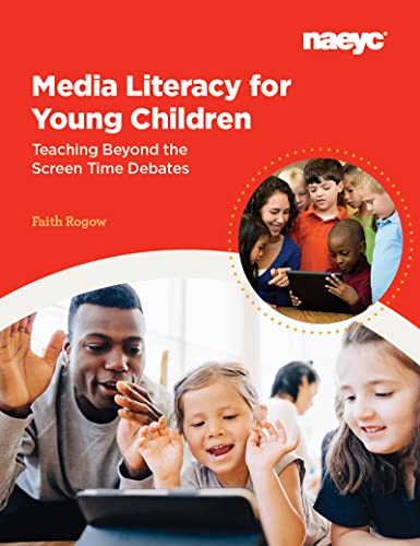 Book cover with diverse children and adults interacting with technology.