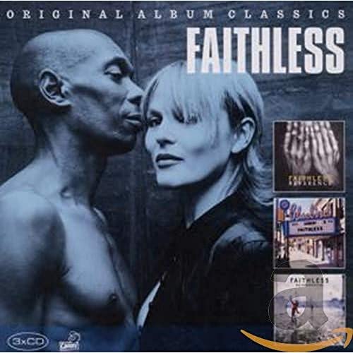 CD cover for Faithless’ “Original Album Classics” featuring two faces.