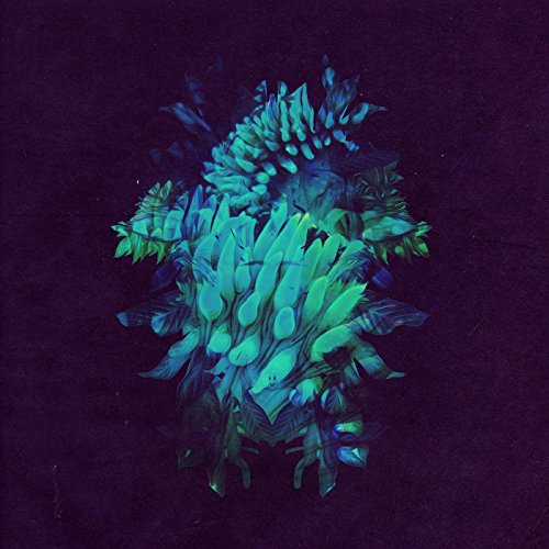 CD cover for Fakear’s “All Glows” featuring abstract blue floral shapes.