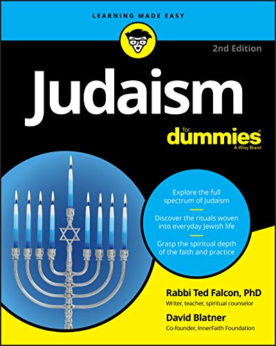 Book cover: "Judaism For Dummies, 2nd Edition" featuring a menorah.