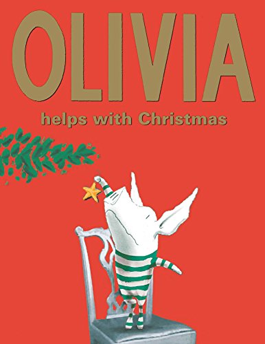 Red cover with Olivia the pig reaching for a star on a chair.