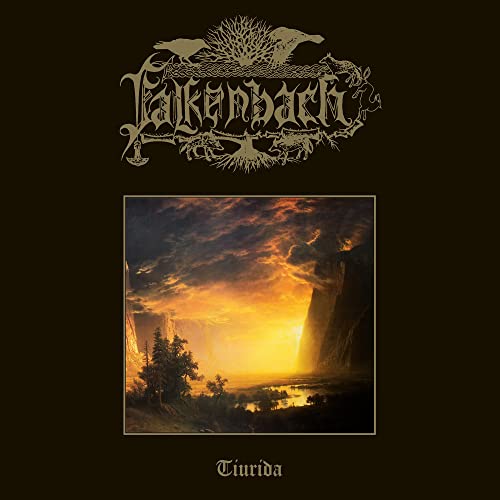 Falkenbach album cover: golden logo over a landscape sunset scene.