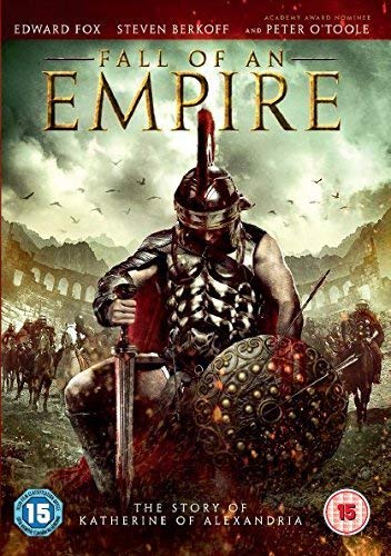 DVD cover for "Fall Of An Empire" featuring a Roman soldier and battlefield.