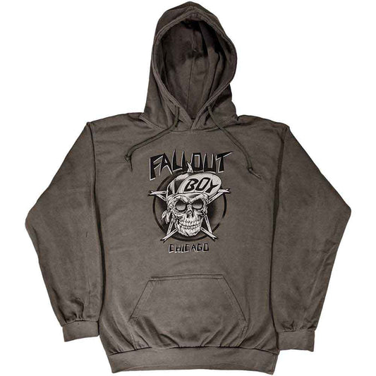 Black Fall Out Boy hoodie, size X-Small, with “Suicidal” graphic design.