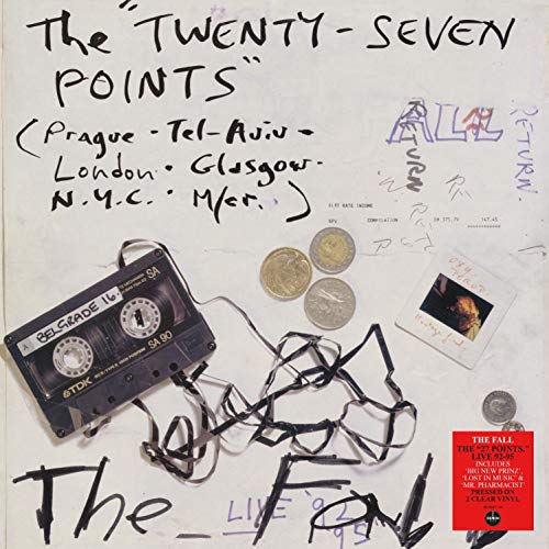 Album cover for The Fall’s “The Twenty-Seven Points: Live 92-95” with collage imagery.