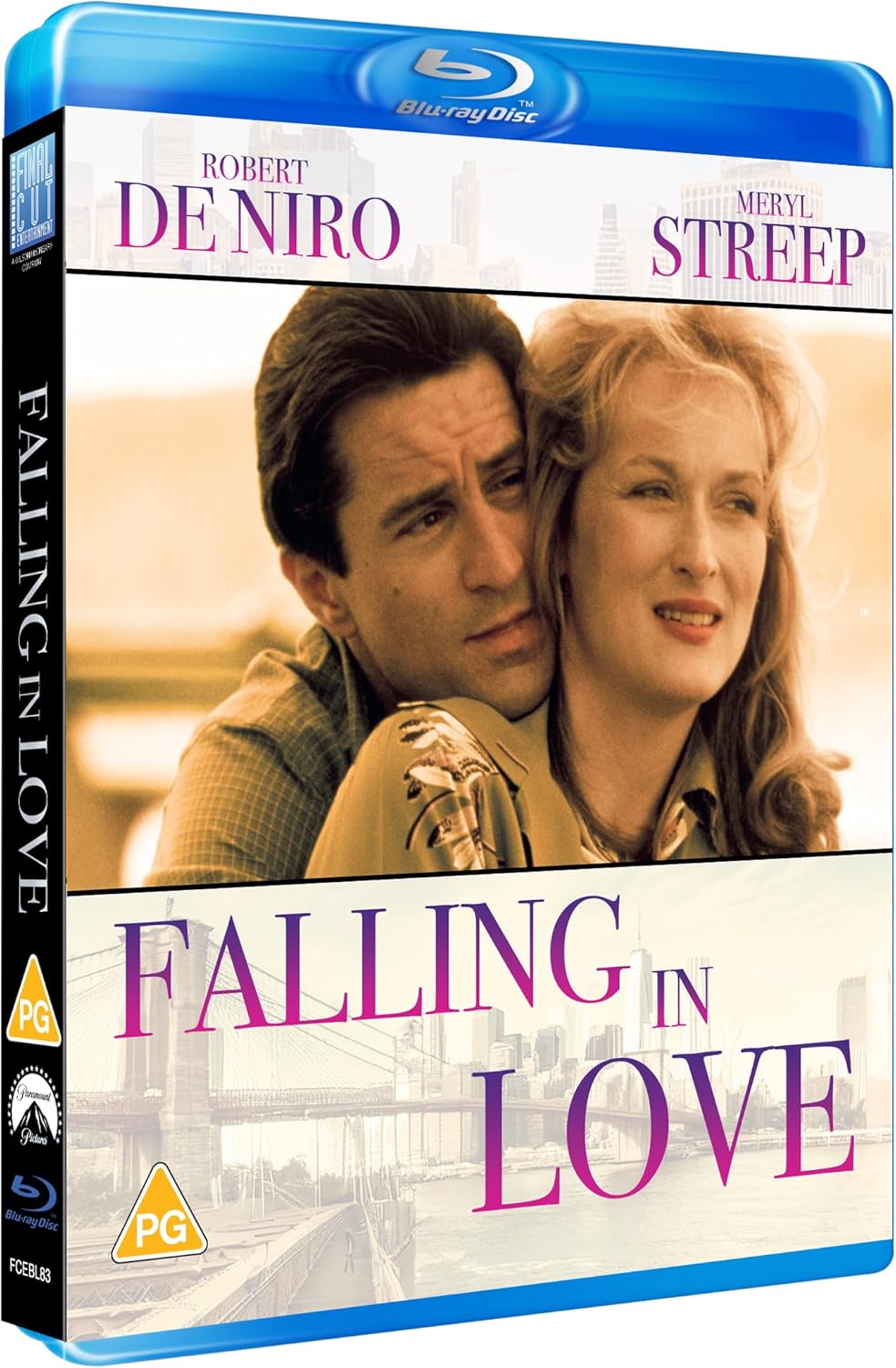 “Falling In Love” Blu-ray cover featuring Robert De Niro and Meryl Streep.
